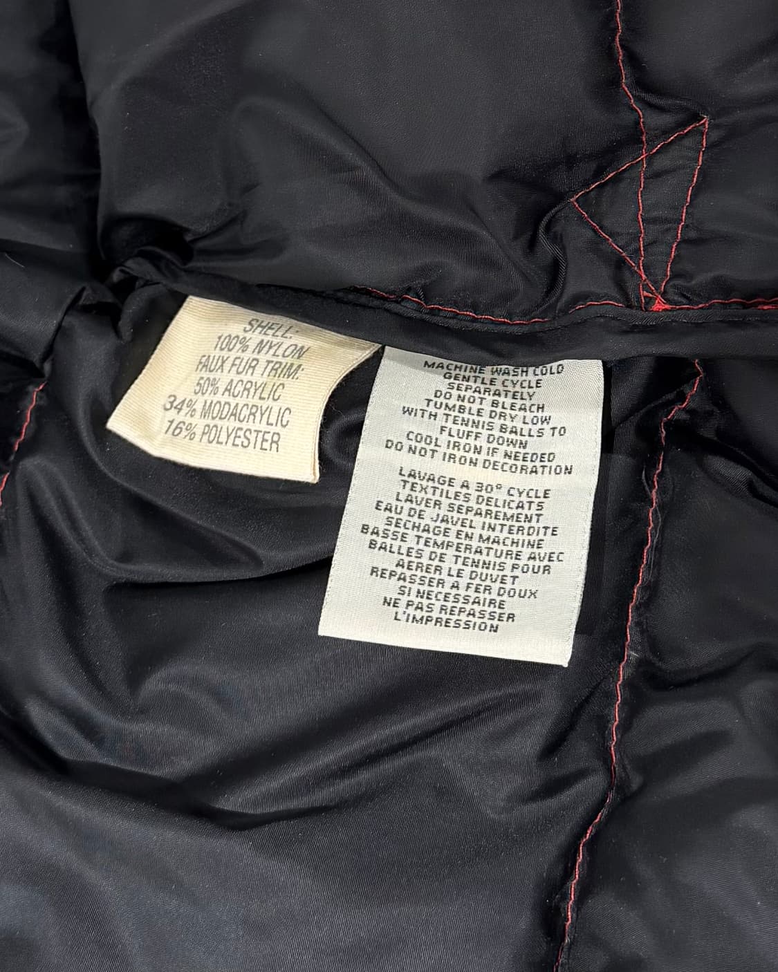 데님 앤 서플라이 레드 레오타드 퍼카라 패딩 베스트 상품이미지9