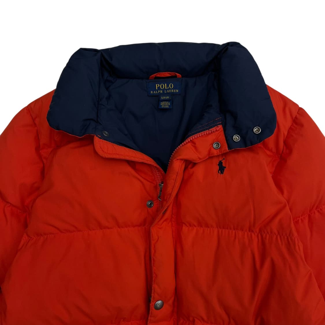 폴로 랄프로렌 네이비포니 오렌지 패딩 L 상품이미지5