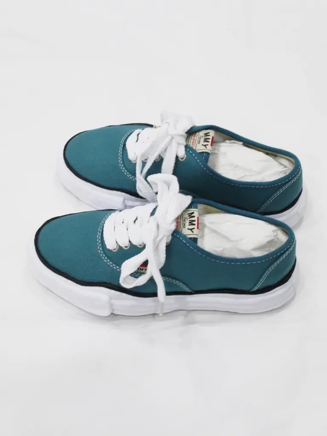 메종 미하라 야스히로 베이커 OG 솔 캔버스 로우 컷 스니커즈 블루 41 상품이미지2