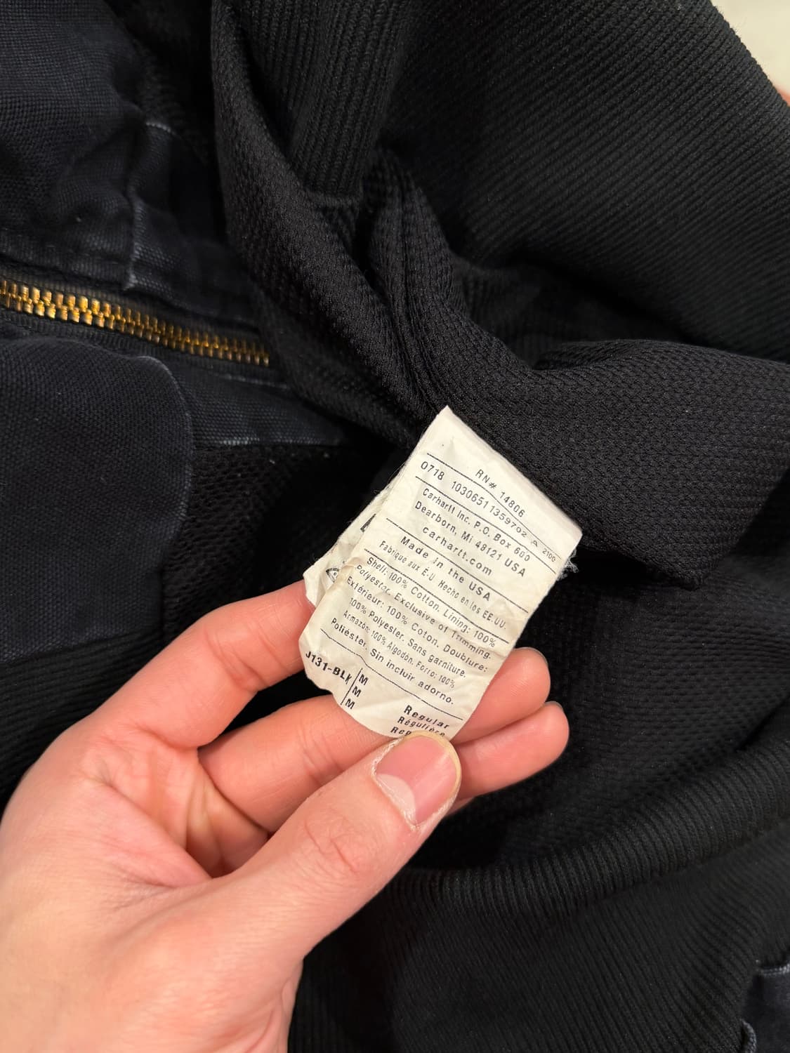 Carhartt 칼하트 덕 액티브 써멀 페이딩 후드 워크 자켓 (USA) 상품이미지10