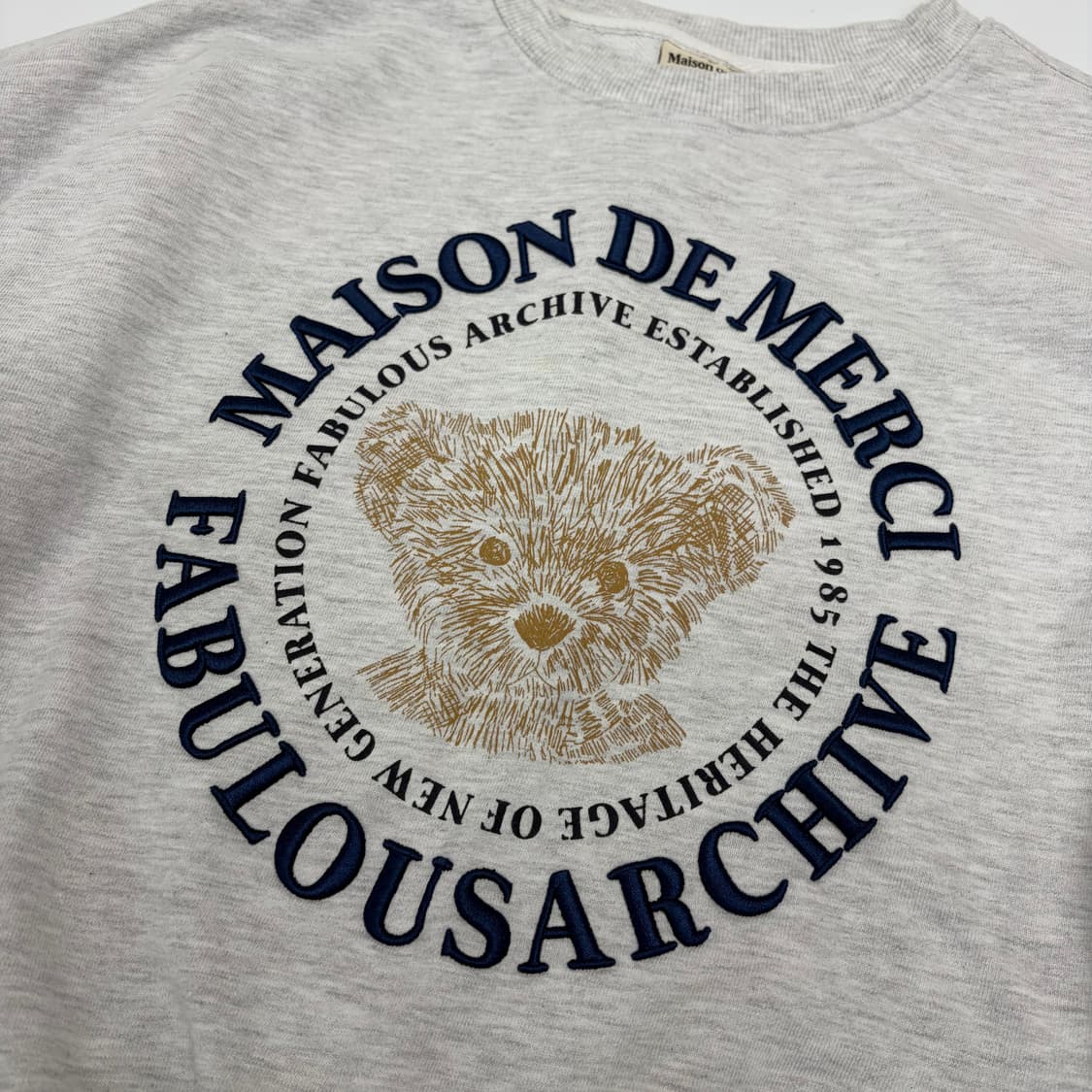 메종 드 메르시 맨투맨 티셔츠 그레이 상품이미지3