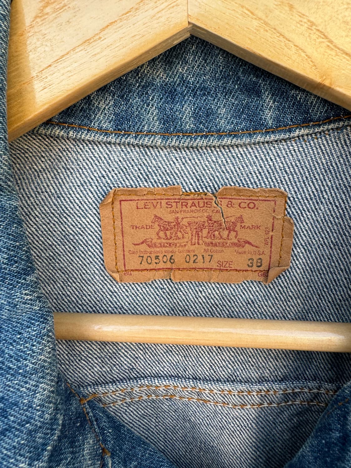90s levis 리바이스 3rd usa 데님 트러커 자켓 38 상품이미지6