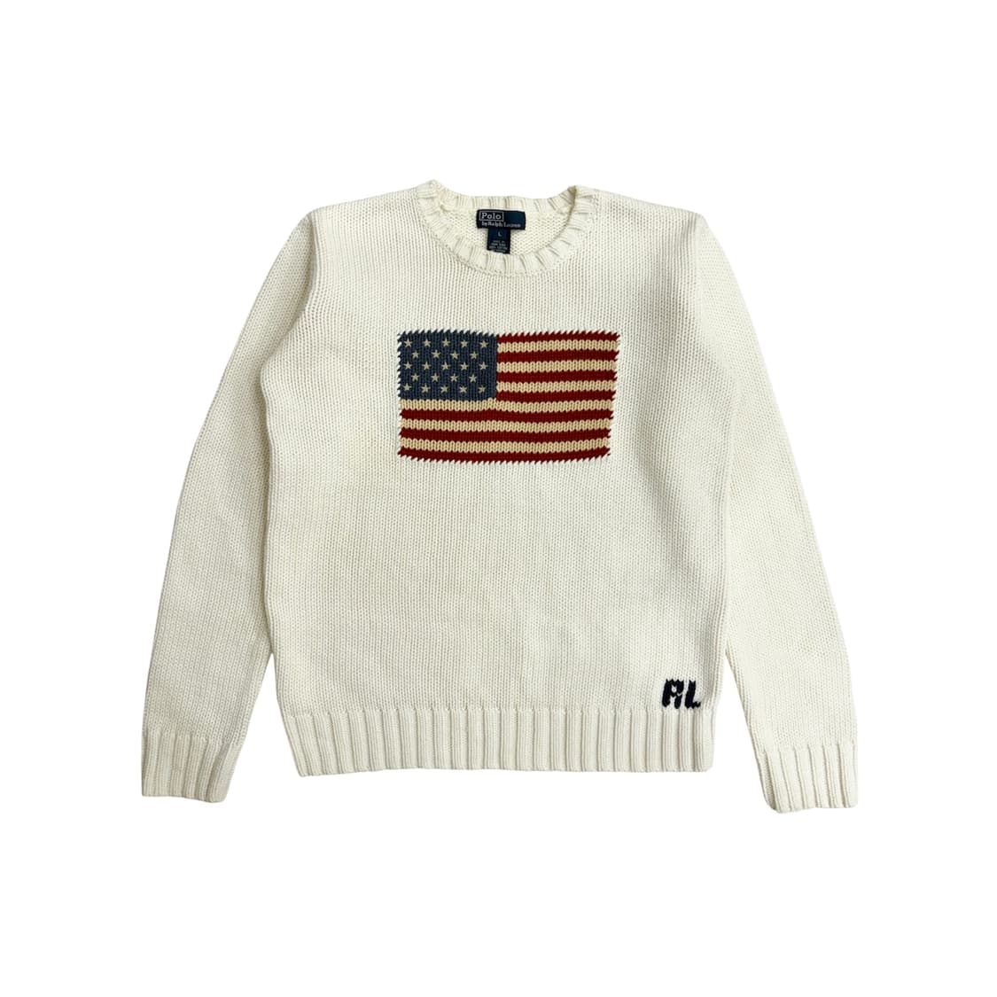 폴로 랄프로렌 성조기 아이보리 니트 / 여자 여성 우먼스 추천 상품이미지1