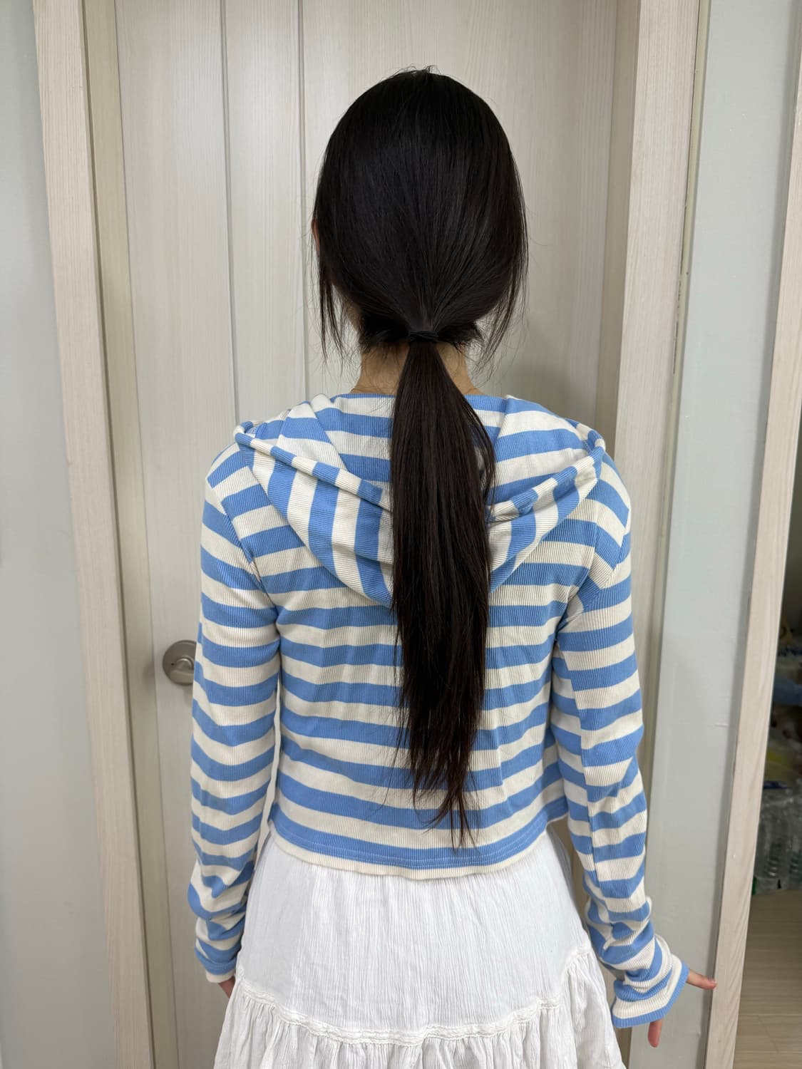 미니포에 제작 스트라이프 후드집업 상품이미지4
