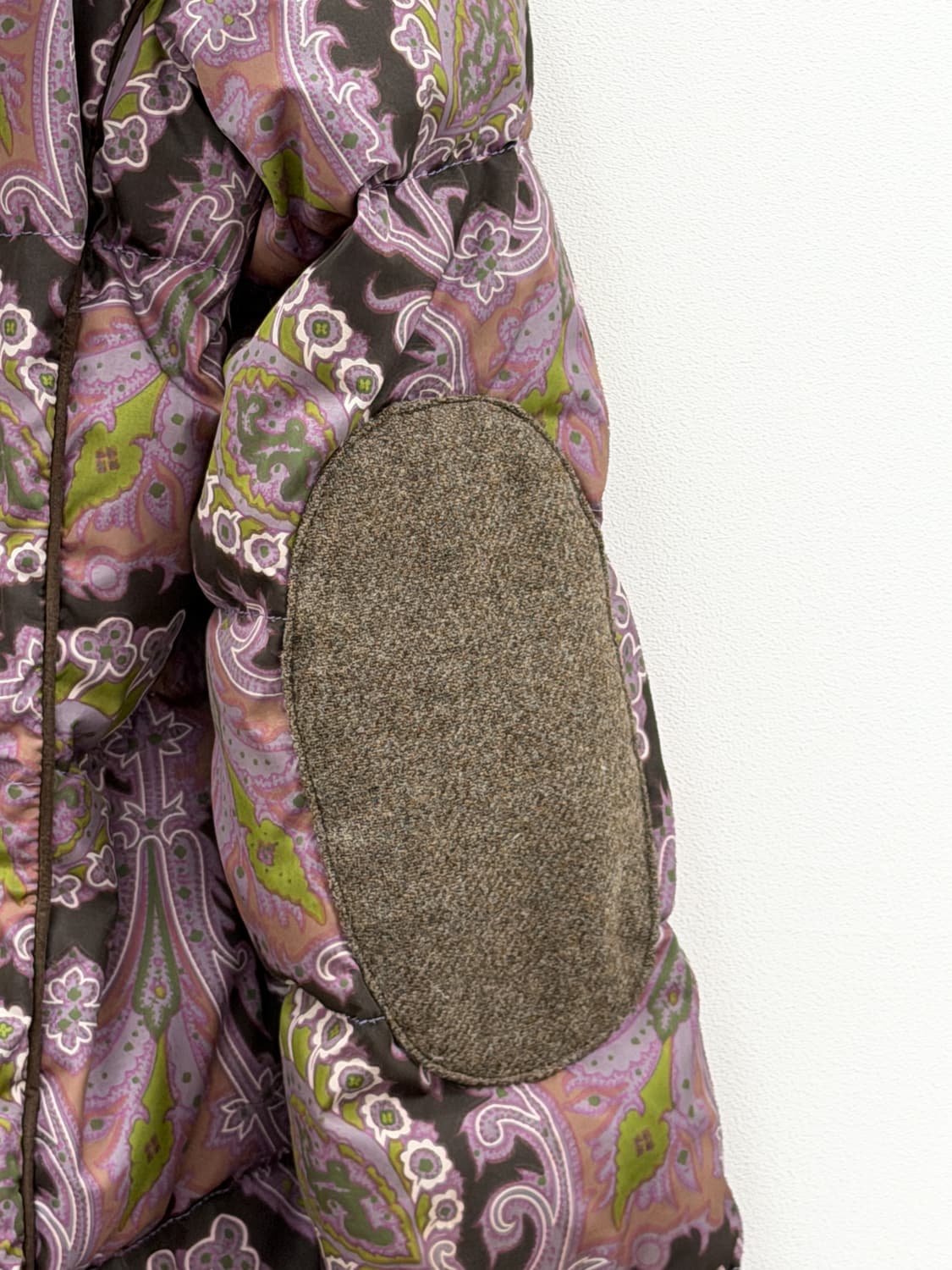 에트로 페이즐리 패턴 울 트리밍 라쿤 퍼 구스다운 자켓 상품이미지6