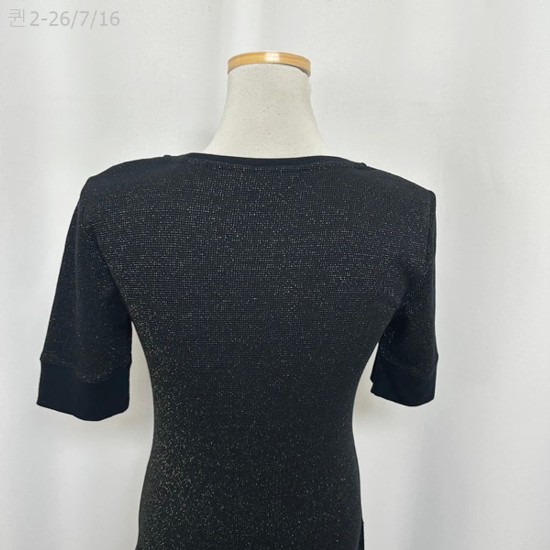 랄프로렌 여자 플레어 반팔 원피스 검정 금장 M 상품이미지7