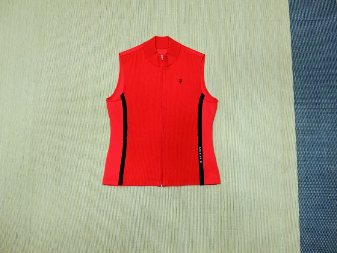 (100size) 까스텔바작 여성 배색 포인트 집업 베스트 상품이미지1