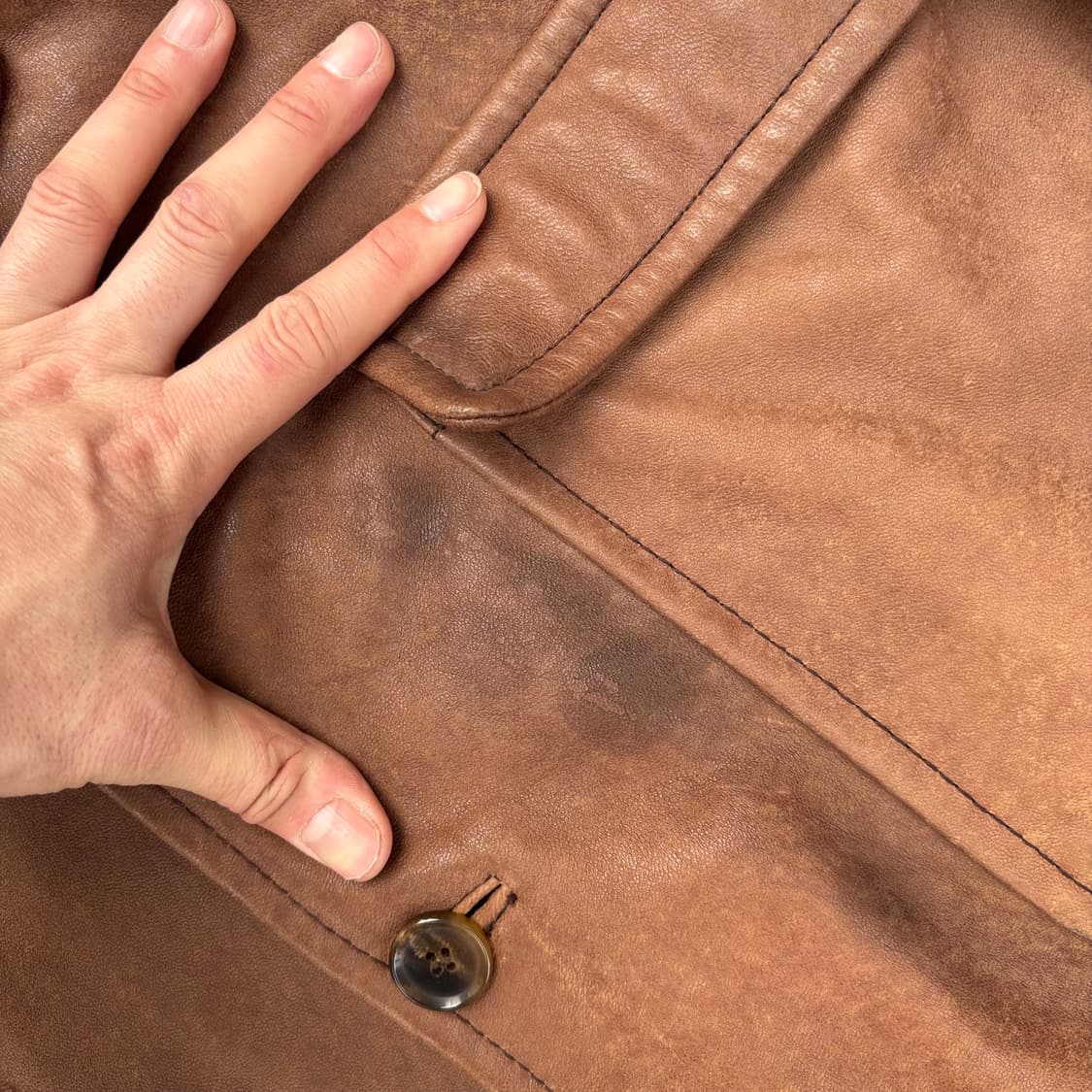 올드 콜롬비아 가죽 카 코트 상품이미지6