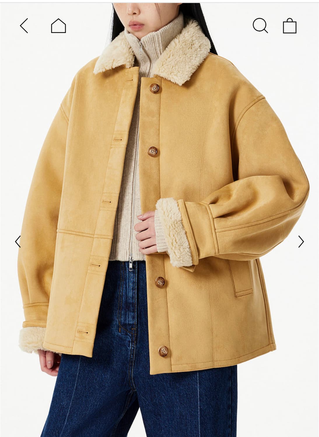 스튜디오톰보이 미디기장 무스탕 상품이미지2