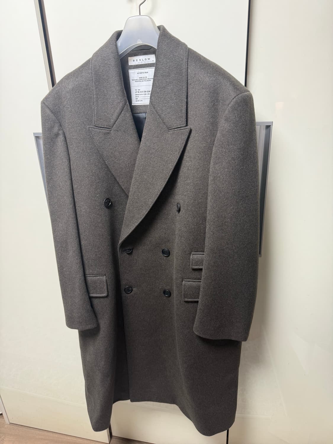 비슬로우 캐시미어 더블 코트 다크올리브 M 상품이미지1