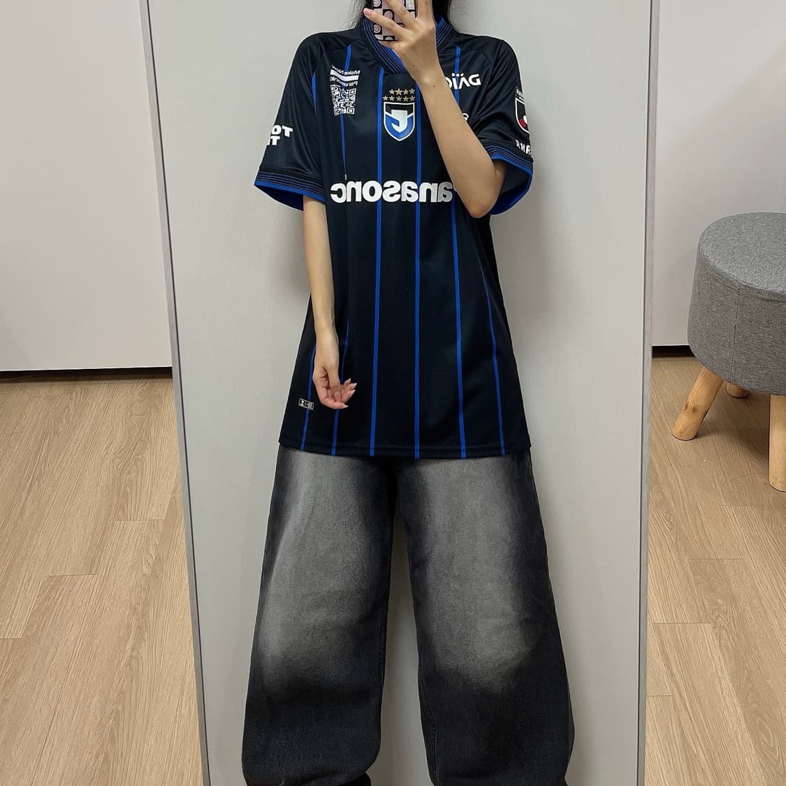 HUMMEL 험멜 J리그 2024 감바 오사카 우사미 마킹 홈 유니폼 상품이미지1