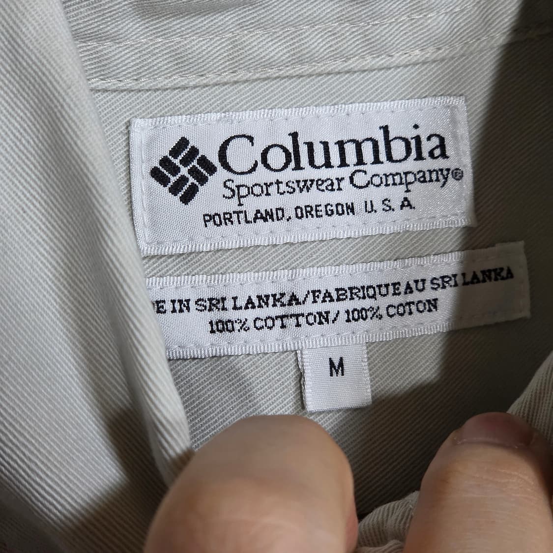 컬럼비아 베이지 라이트 그레이 코튼 셔츠 상품이미지9