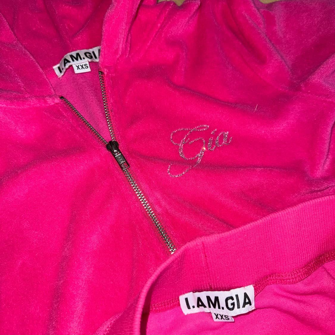 iamgia 아이엠지아 핑크 테리 셋업 xxs 상품이미지4