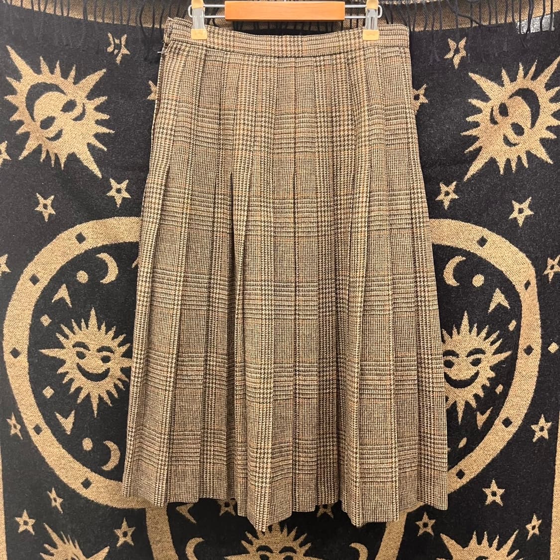 빈티지 코지 모리걸 하이틴 타탄체크 플리츠 롱스커트 K0021 상품이미지4