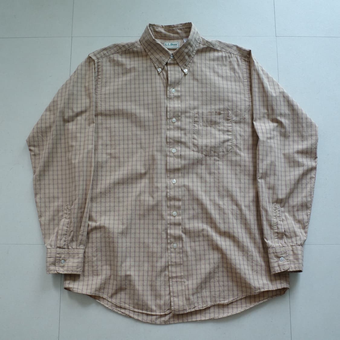 90s 엘엘빈 빈티지 MADE IN USA 체크 셔츠 커스텀핏 L 상품이미지1