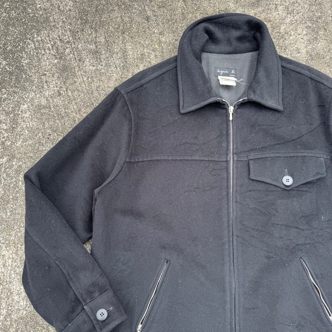 [L] Agnes B 아네스베 캐시미어혼방 울 자켓 상품이미지4