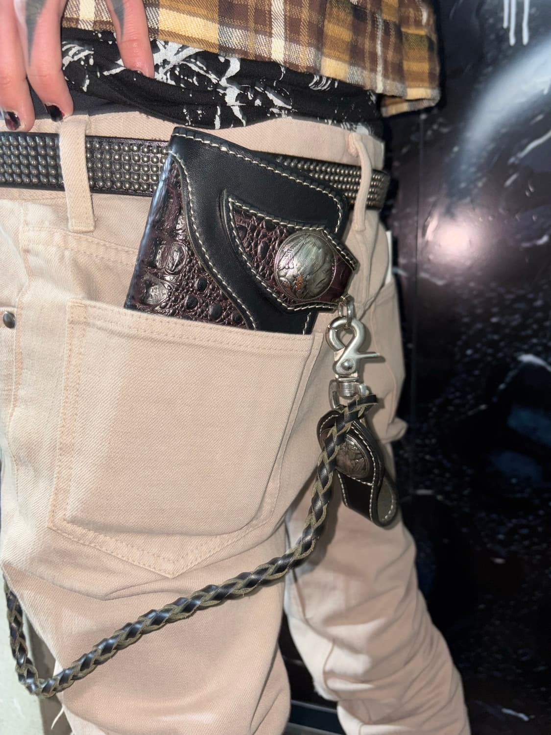 alligator leather keychain long wallet 상품이미지7