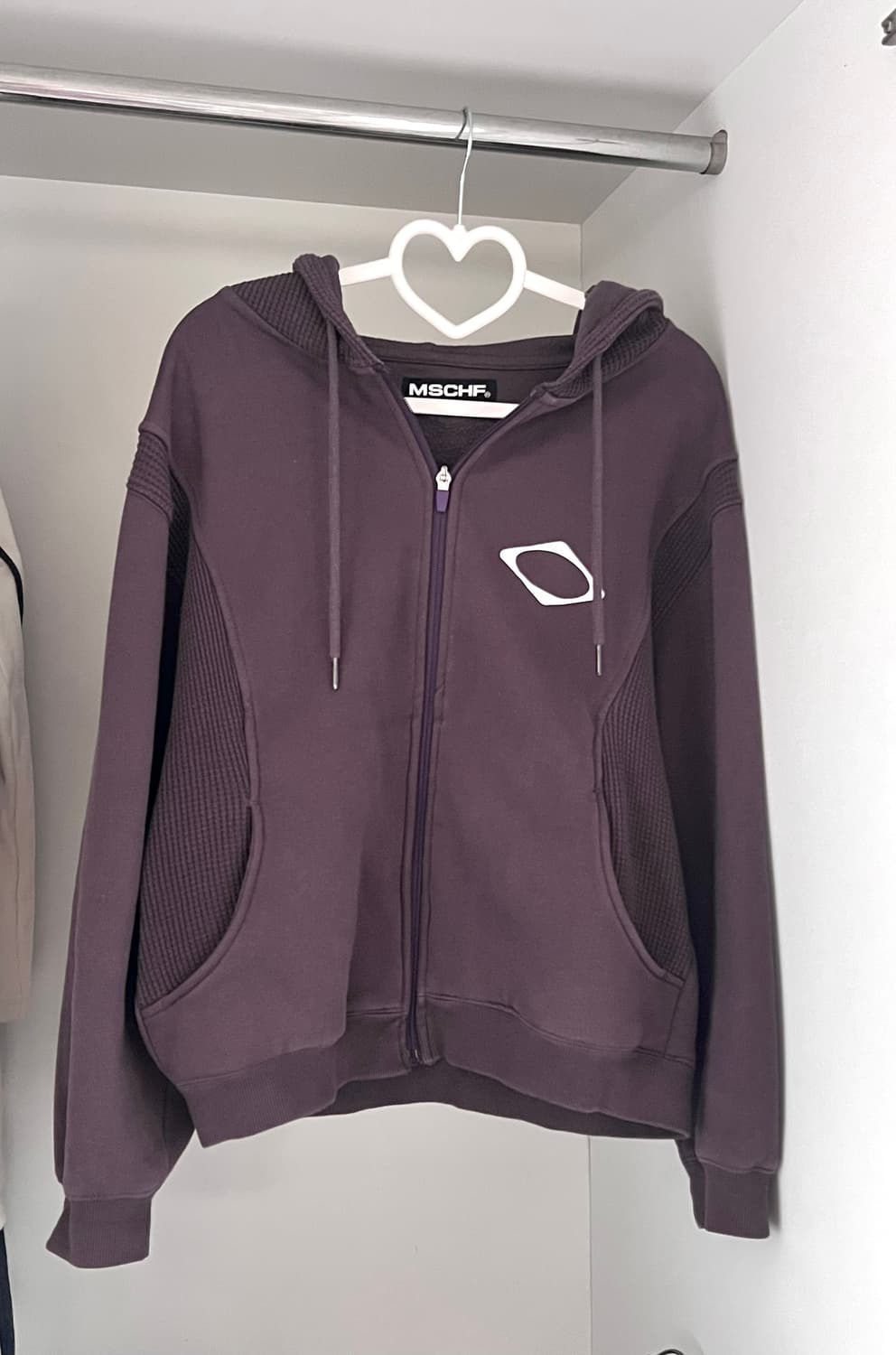 MSCHF 미스치프 퍼플 패널드 와플 롬버스 후드집업 상품이미지2