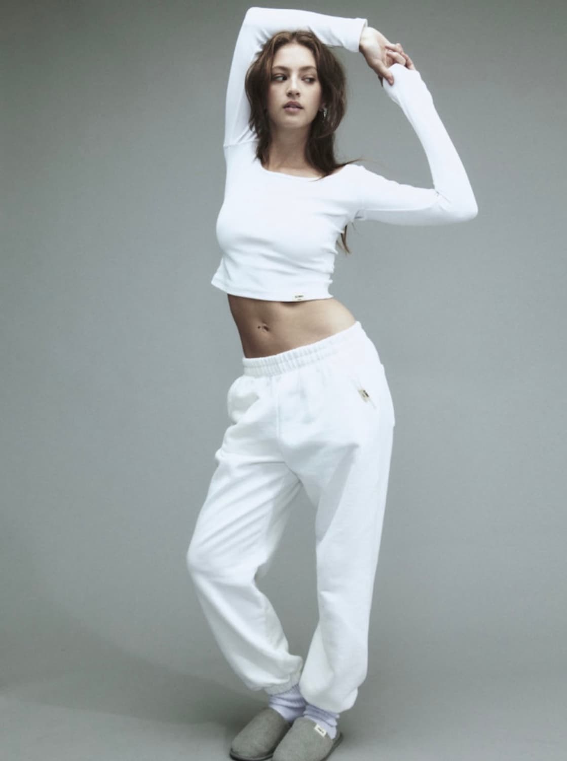 글로니 G클래식 워시드 스웨트팬츠 차콜 스웻홈웨어트레이닝복바지셋업조거챠맨 상품이미지10