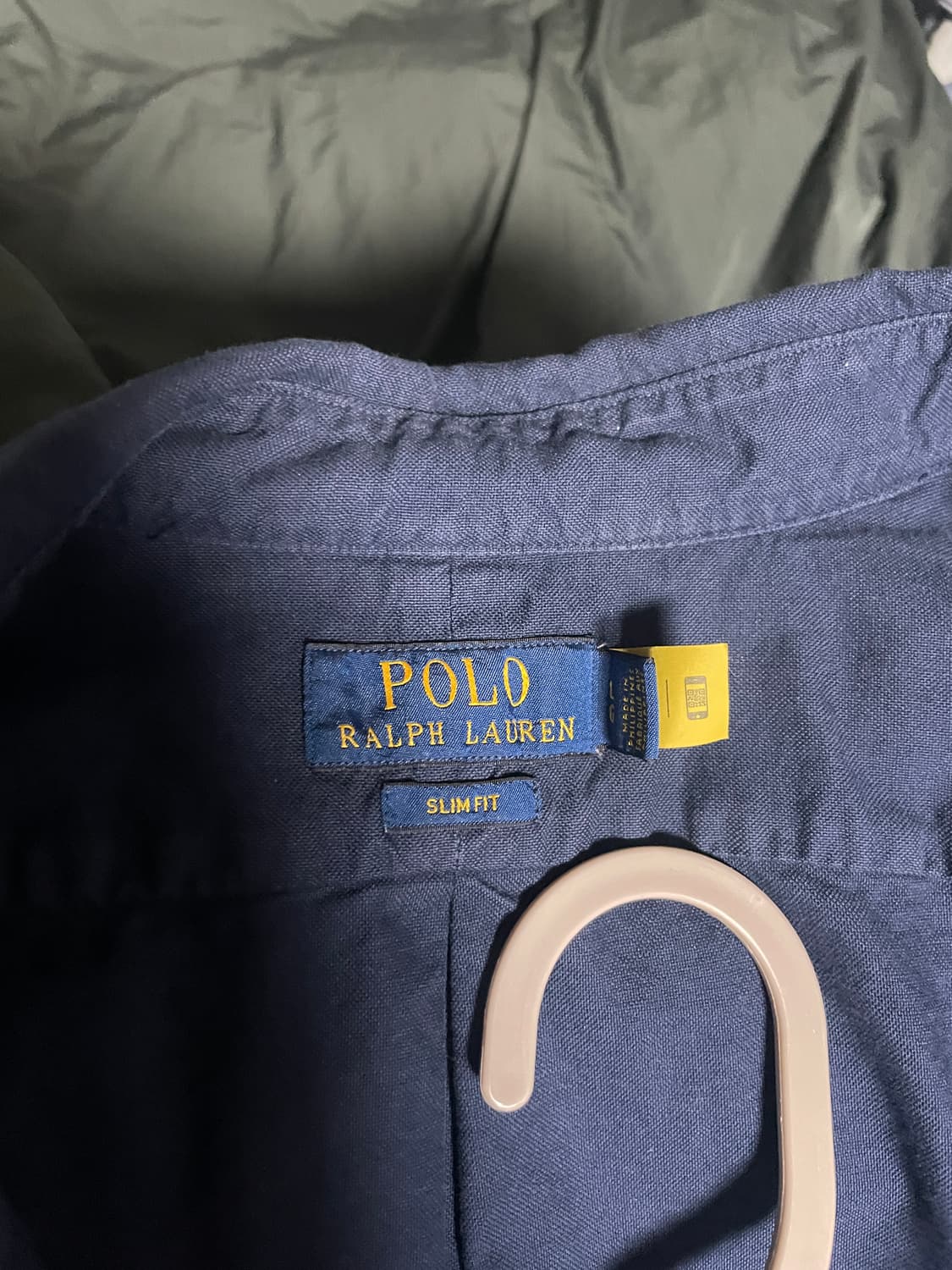 폴로 슬림핏 셔츠 네이비 상품이미지2