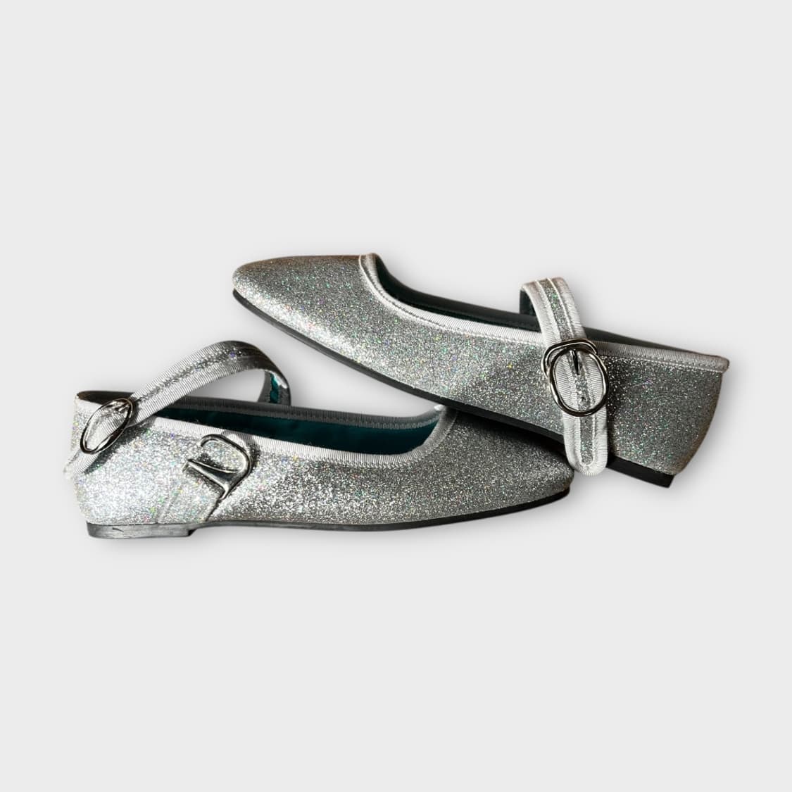 Beams . 빔즈보이 글리터 실버 메리제인 상품이미지2