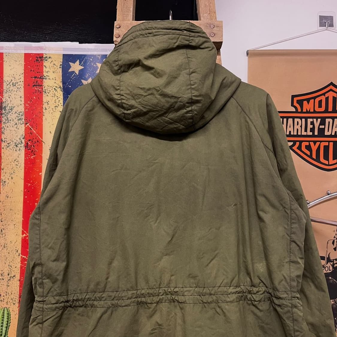 바버 쉐르파 라이닝 클래식 타탄 왁스 코튼 자켓 파카 N000 상품이미지4