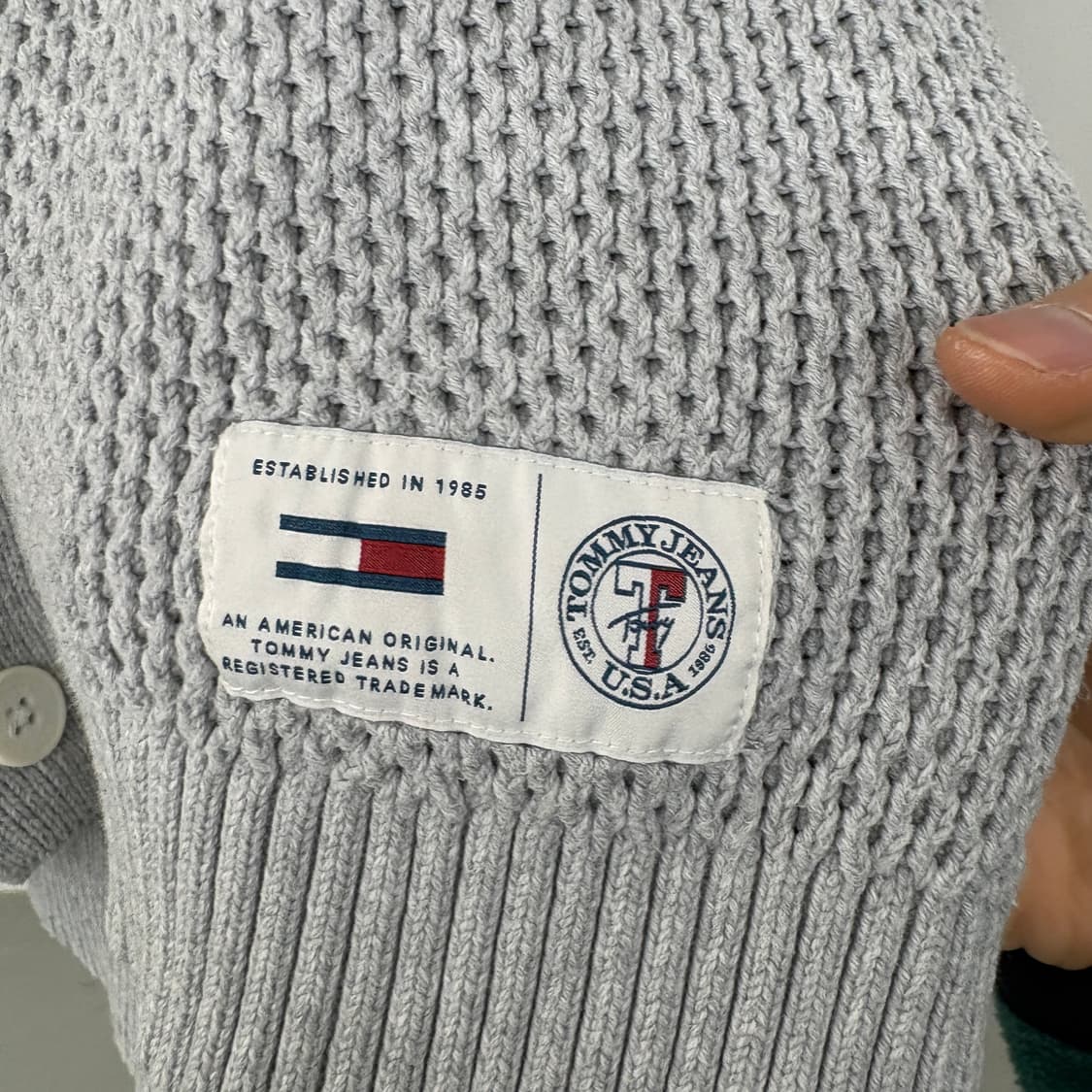 타미힐피거 그레이 니트 가디건 남m 상품이미지4