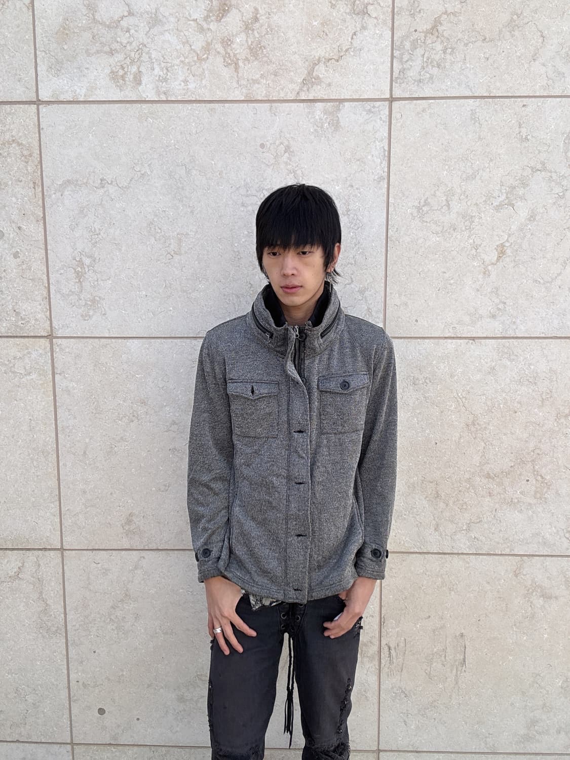 Y2K Grey Bono-Hood Jacket 상품이미지1