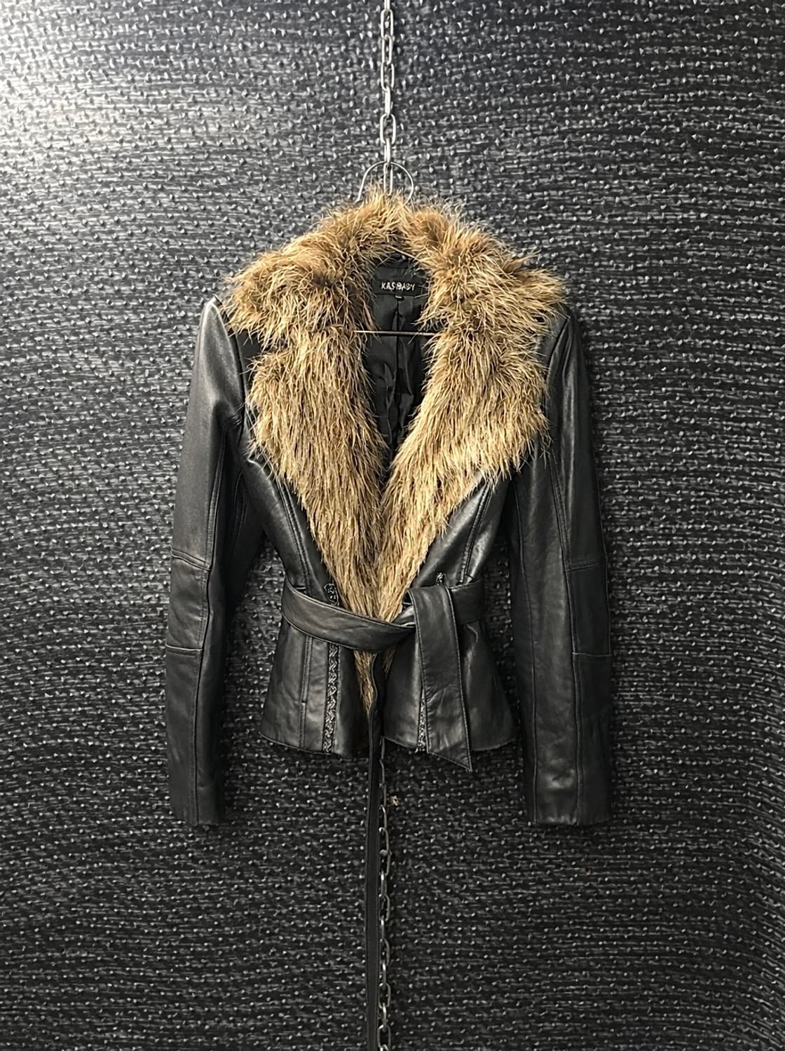Kasibady 와일드 퍼 레더자켓 상품이미지1