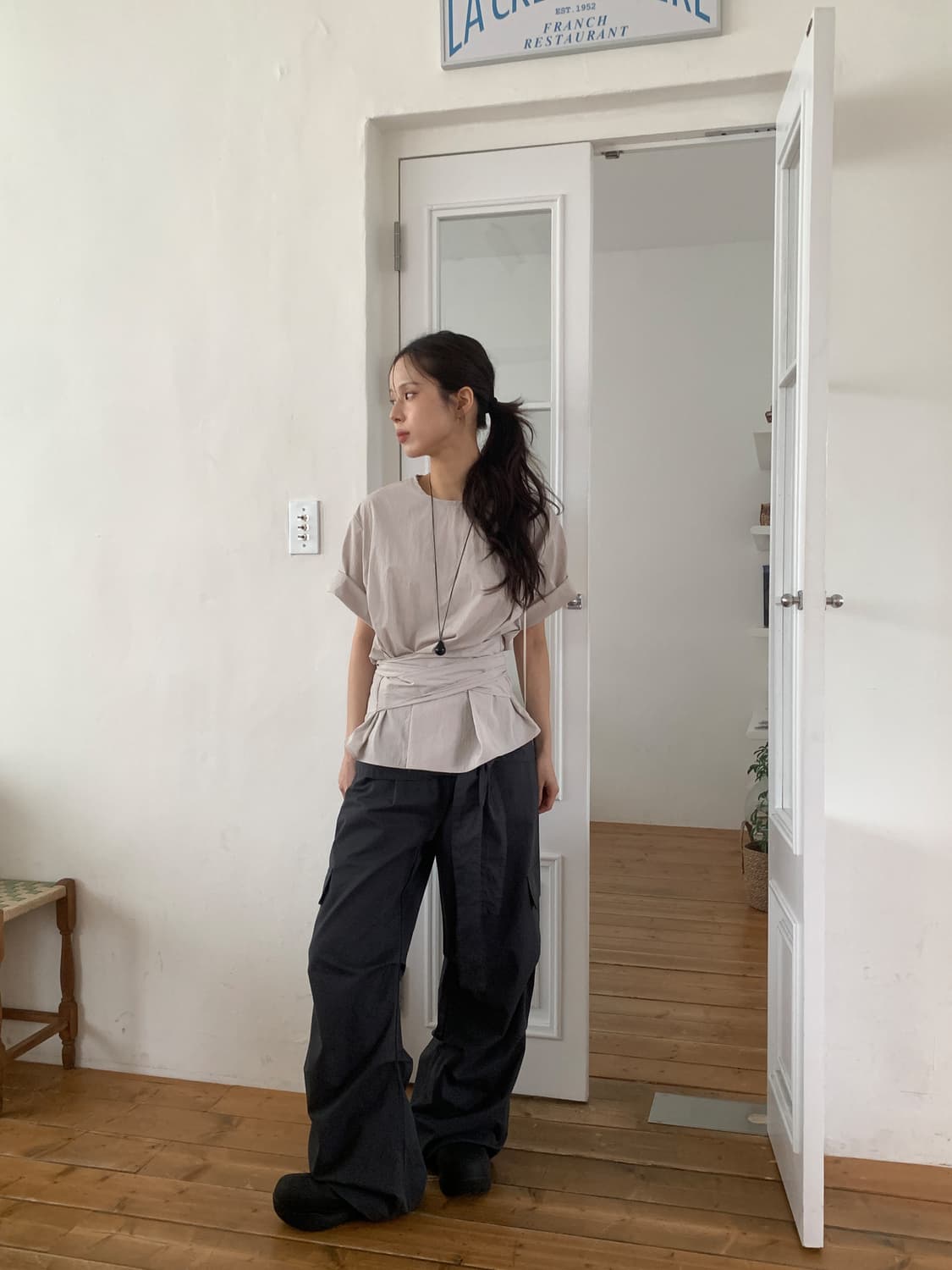 릿킴 marais blouse (light grey) 상품이미지4