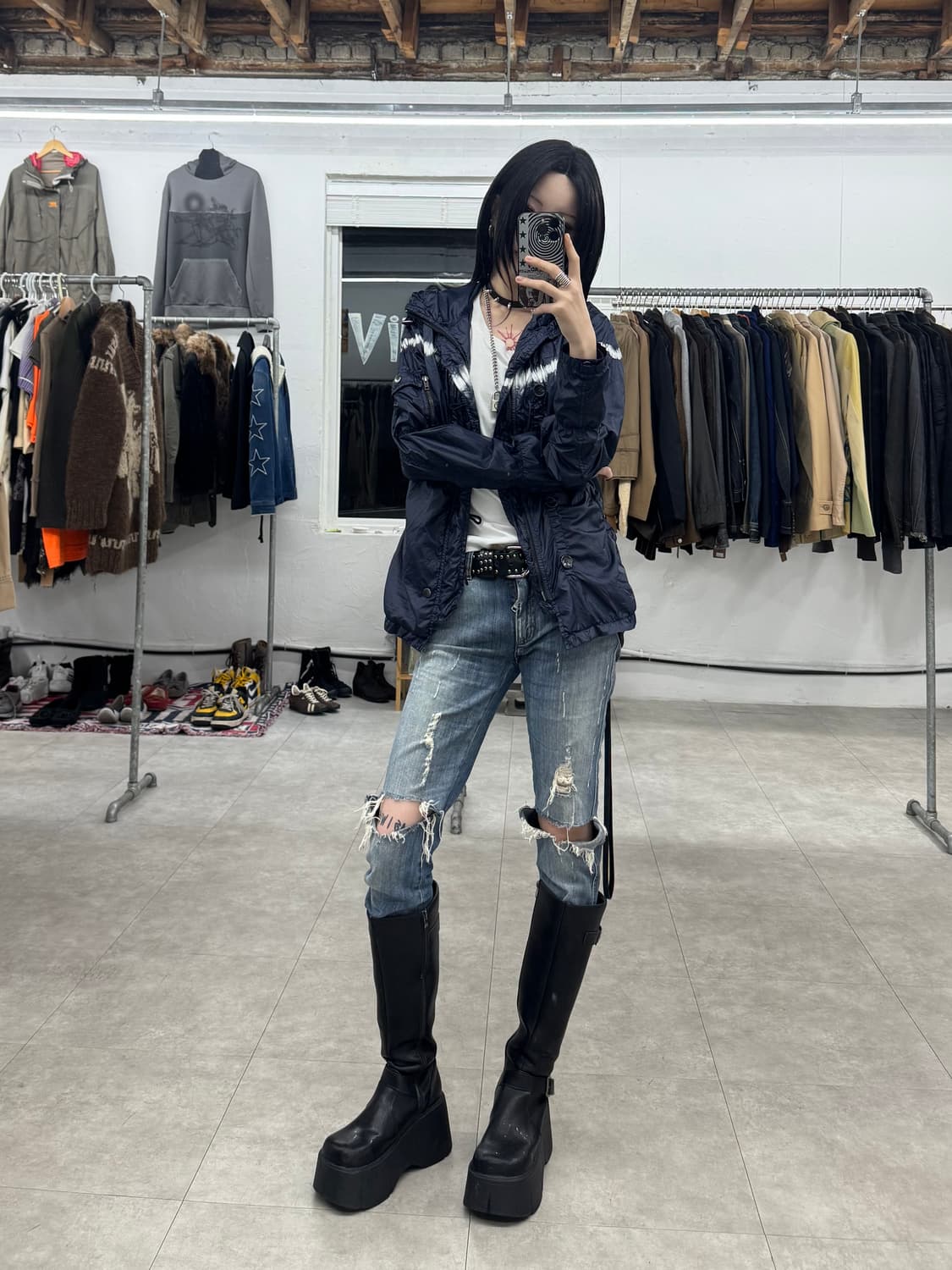 저널 스탠다드 투웨이 후드 바람막이 상품이미지7