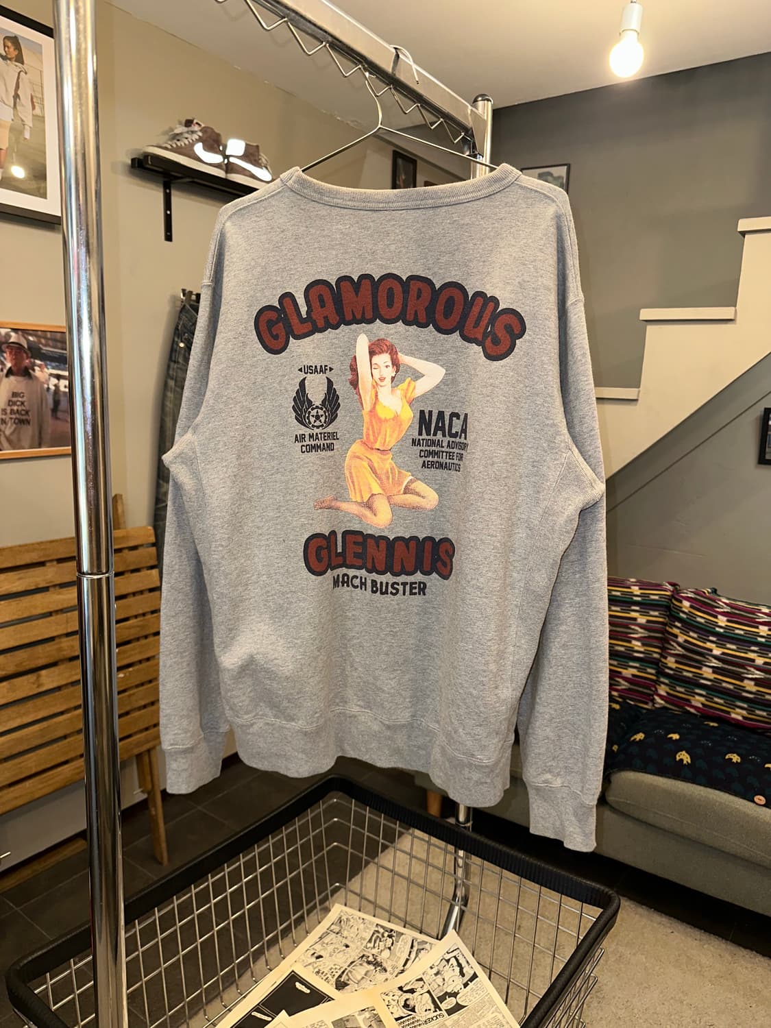 Avirex Mach Buster Glamorous logo sweats 상품이미지8