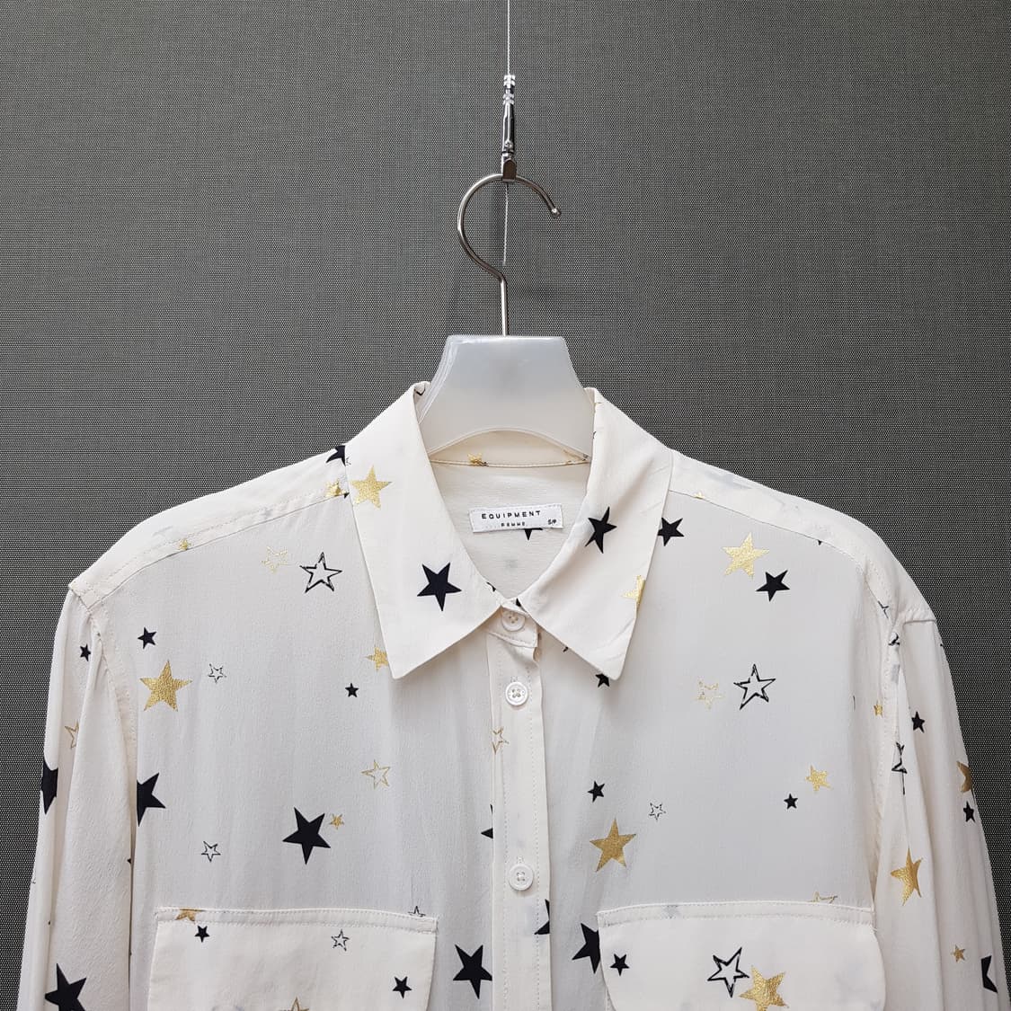 이큅먼트 EQUIPMENT 스타 패턴 실크 셔츠 S사이즈 상품이미지3