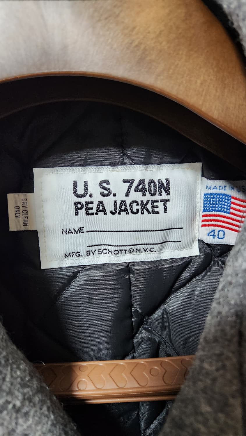 (거의새것) schott U.S. 740N 피코트 그레이 피코트 상품이미지4