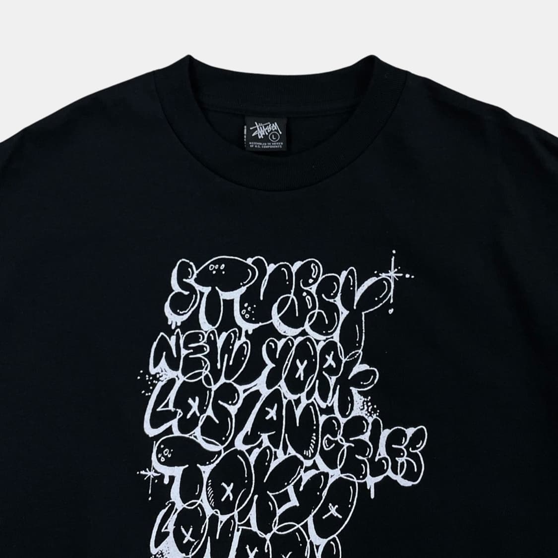 (L) 빈티지 스투시 X KAWS 월드투어 반팔티 상품이미지3