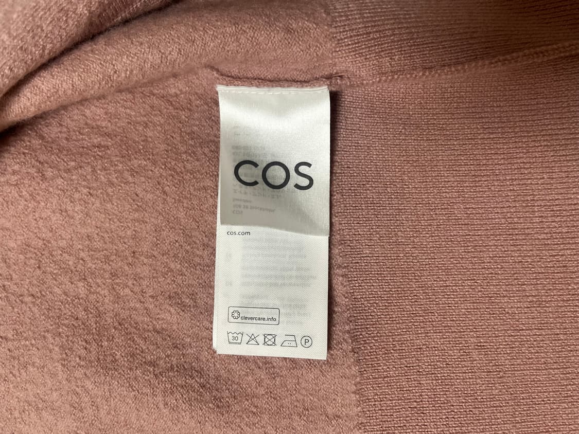 COS 코스 미스티 로즈 핑크 울 반팔 가디건_S 사이즈 상품이미지3