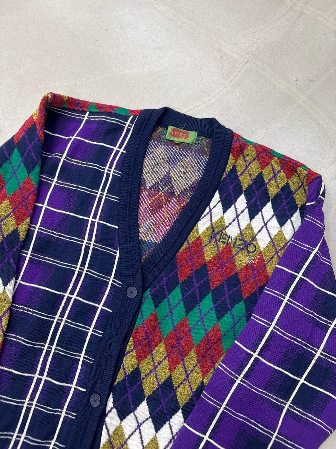 겐조 아가일 가디건 2 상품이미지2