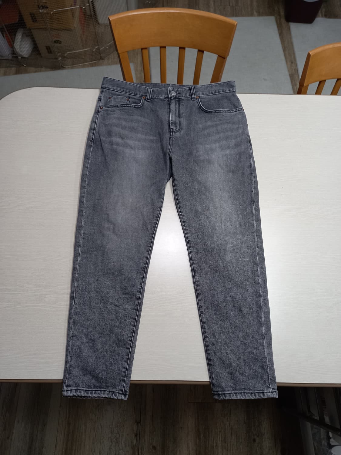 34 HALB KREIS Kor 스판 슬림일자진 다크그레이 34-538 상품이미지1