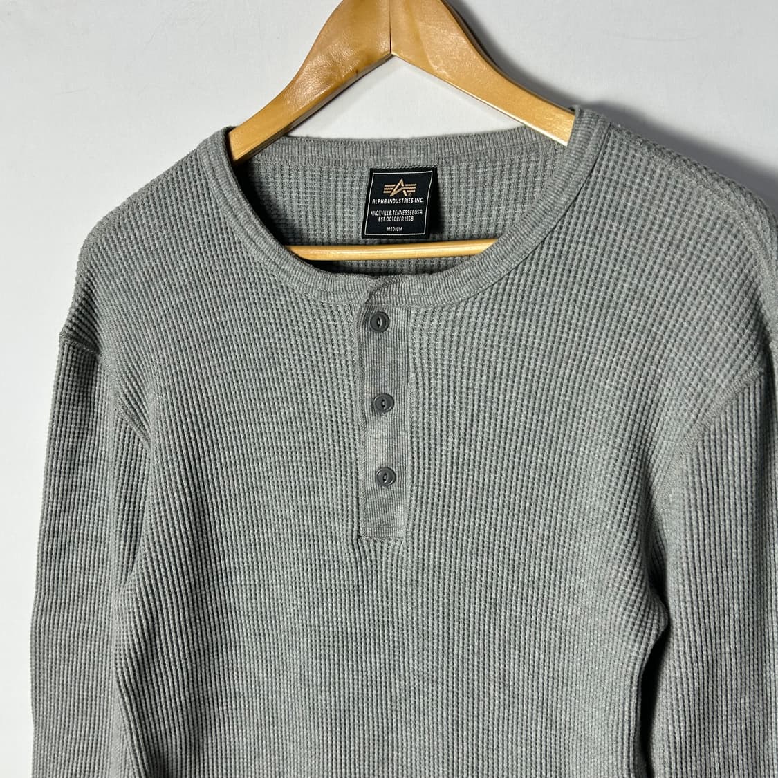 [ALPHA INDUSTRIES] 알파인더스트리 와플 헨리넥 롱슬리브 상품이미지2