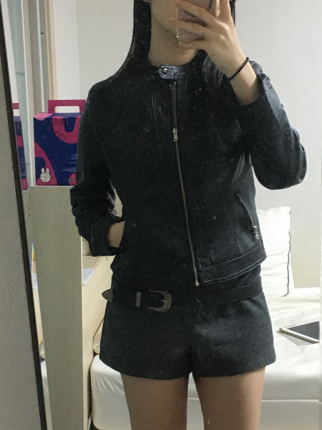 옵텐소 레더자켓 상품이미지2