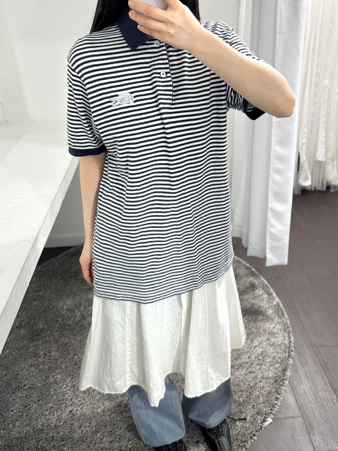 Lacoste stripe pk top 상품이미지1