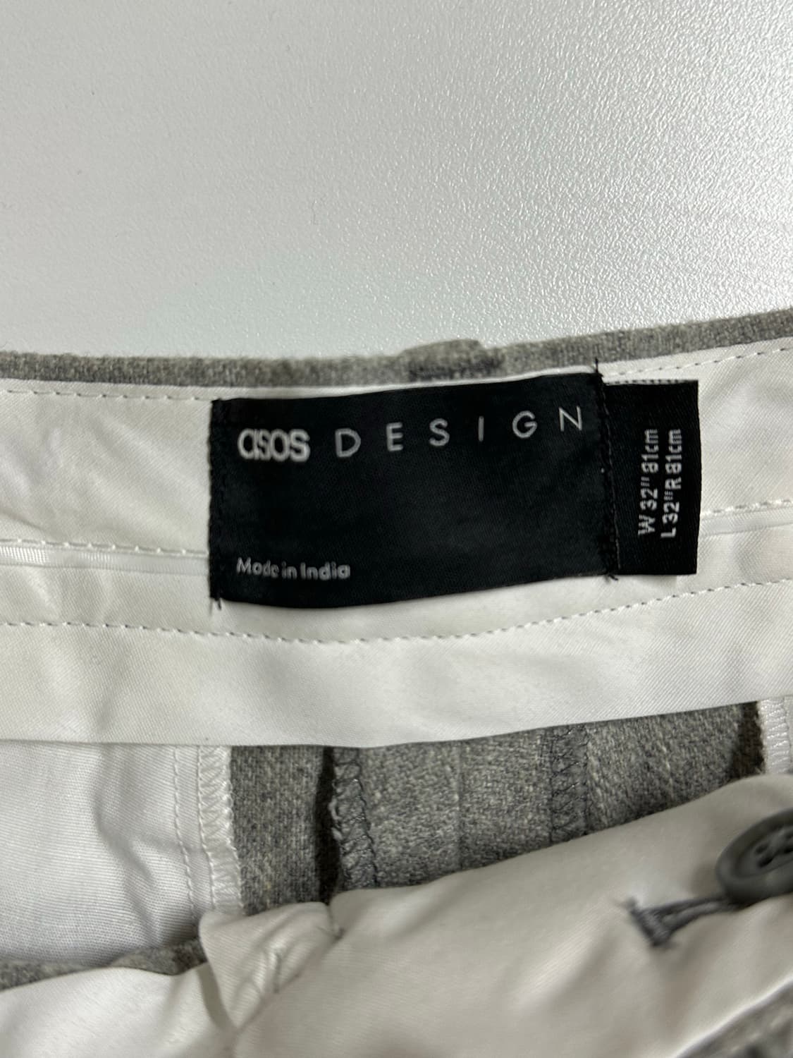 ASOS DESIGN 와이드 슬랙스 그레이 / W32 L32 상품이미지4
