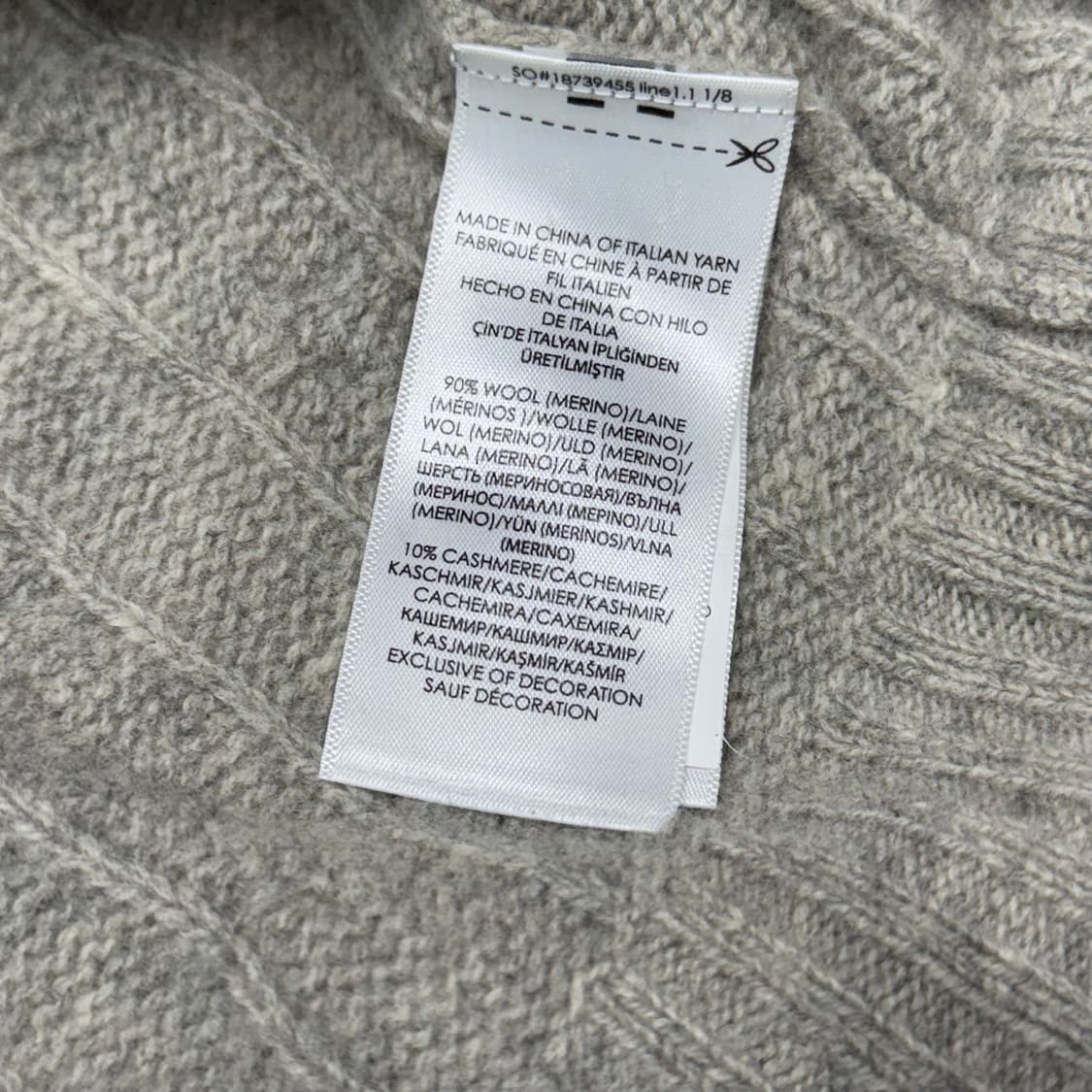 [M] 폴로 베이지그레이 케이블 울 니트 상품이미지6