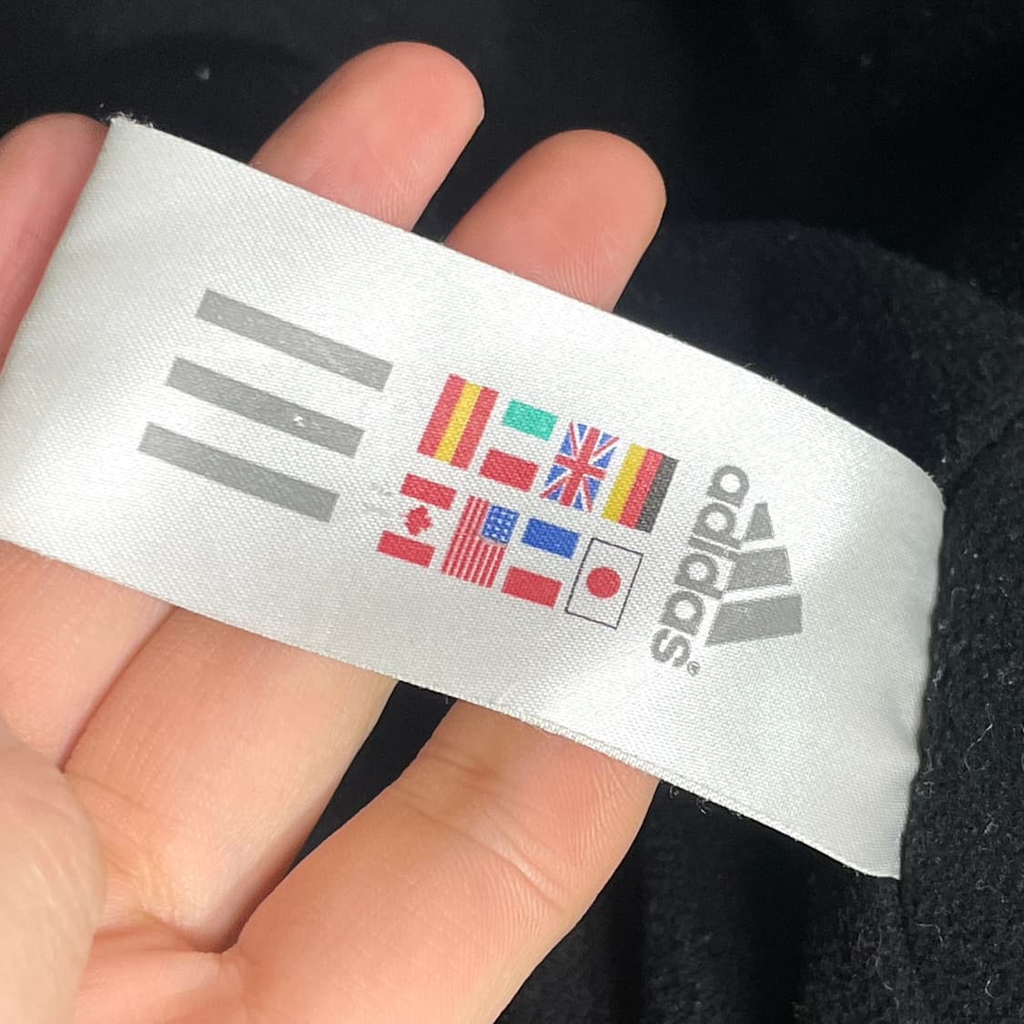 아디다스 삼각로고 블랙 기모 바람막이 점퍼 남성100 상품이미지5