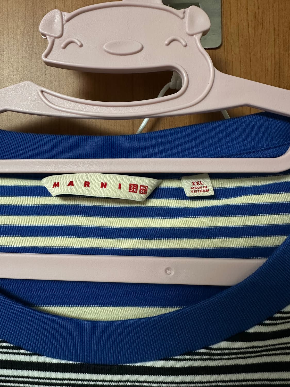 [XXL] 유니클로 마르니 스트라이프 반팔 티셔츠 블루 상품이미지3