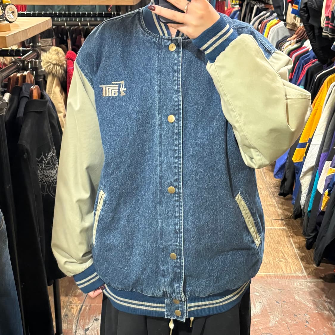 [HI] VTG 데님바시티자켓 중청 상품이미지1