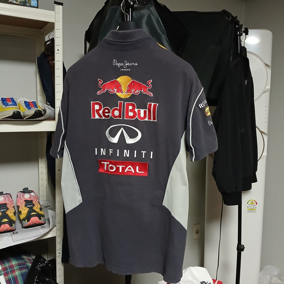 페페진스 레이싱 레드불 반팔 카라티 스트릿 빈티지 남녀공용 상품이미지2