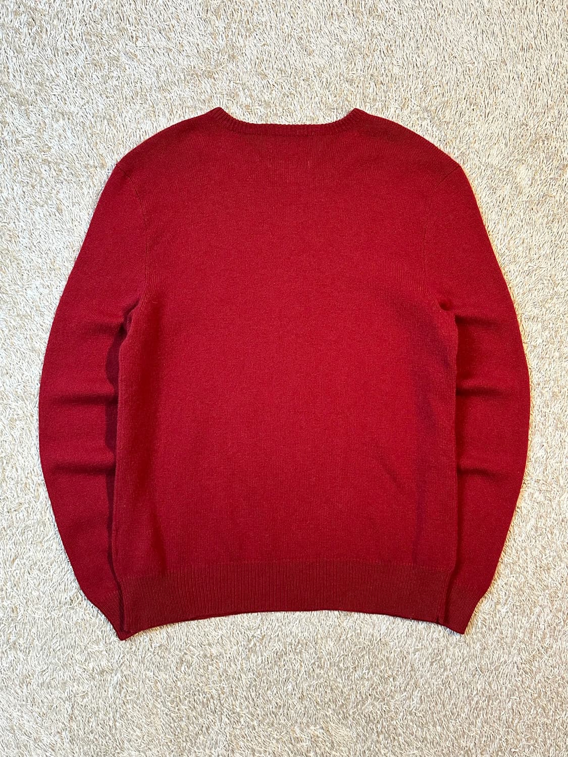 폴로 랄프로렌 네이비포니 램스울 브이넥 니트 레드 상품이미지3