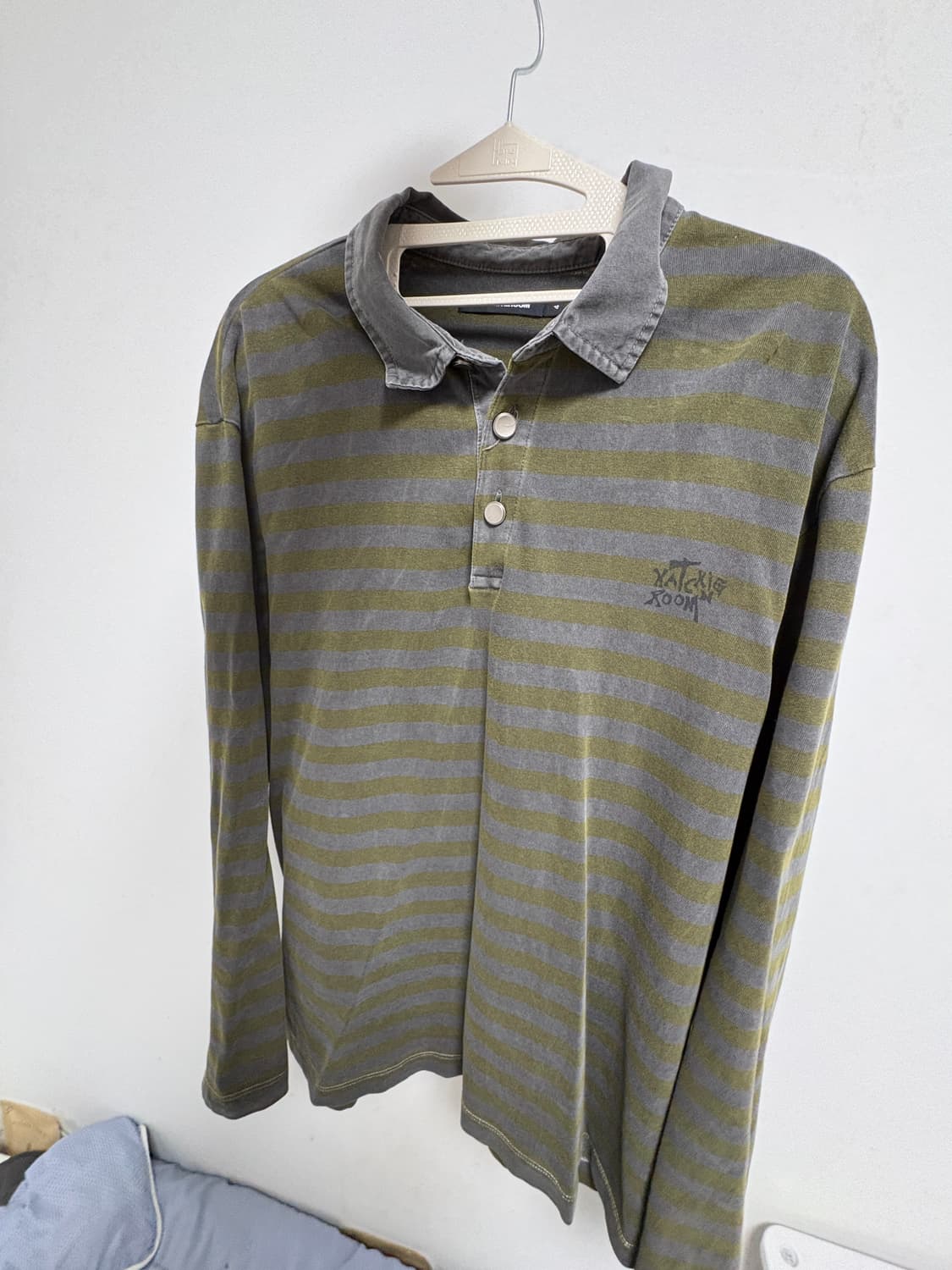 해칭룸 빈티지 스트라이프 폴로 티 Stripe polo tee 옐로우 상품이미지1