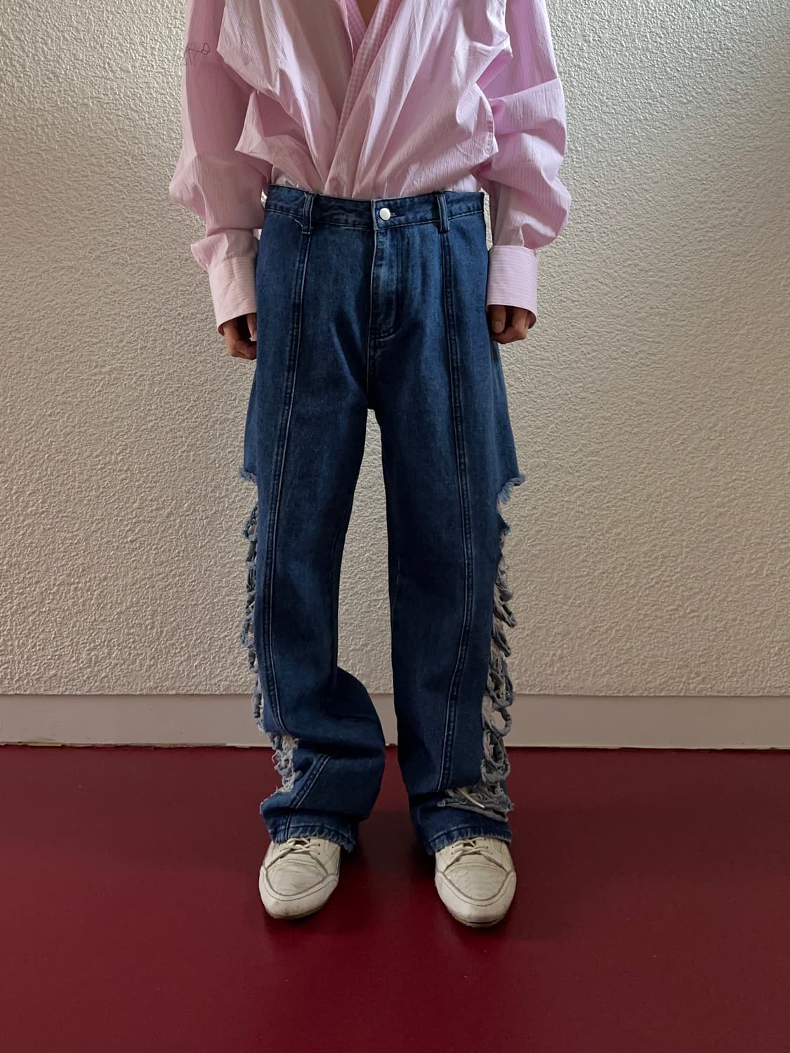 사이드 리프드 와이드 진 상품이미지5